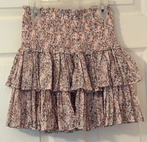 Pants Store Size Small Tiered Ruffle Shorts Pink Purple Lined Floral